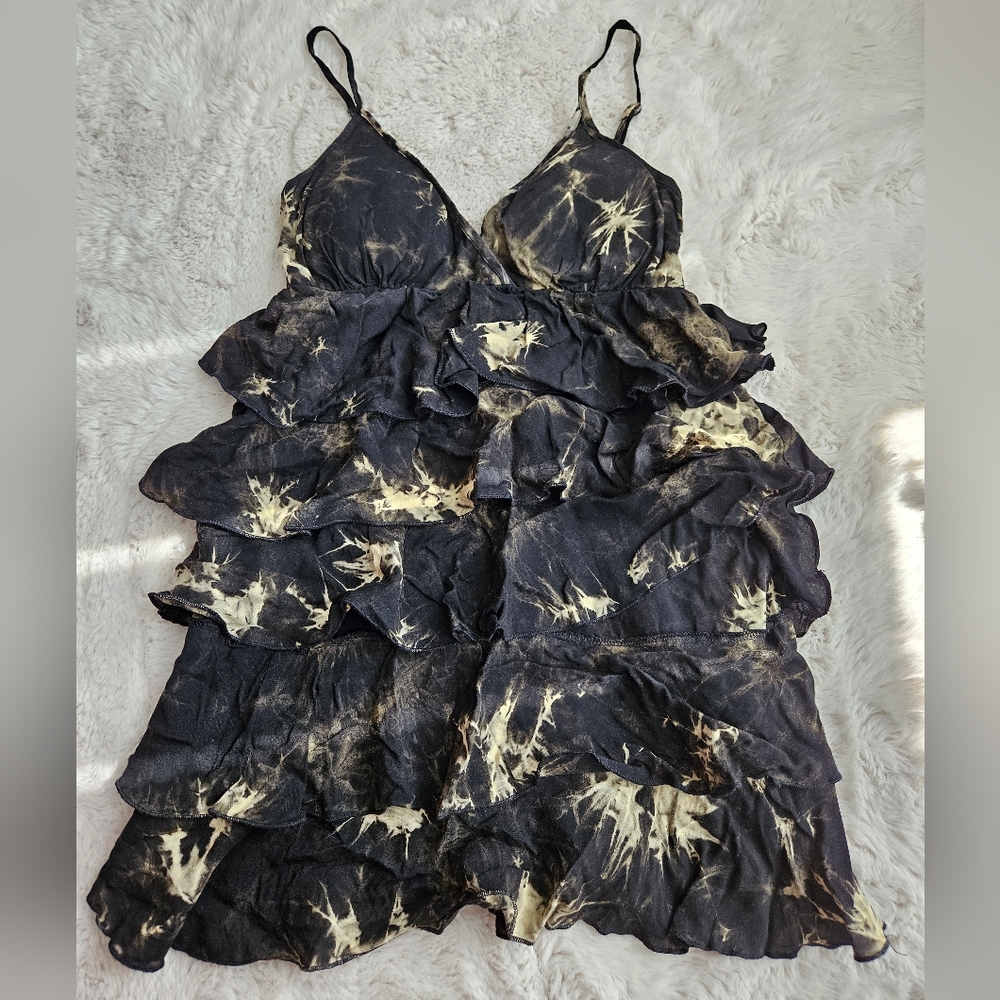 Babydoll Ruffle Mini Dress - 4